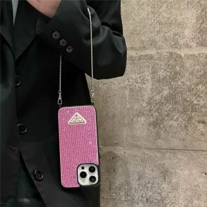 プラダ iphone16/16proケースキラキラ iphone15/15proケース チェーン付き ブランド prada アイ フォン14/14pro ケース スマホケース ブランドコピー iphone13 ケース ハイ ブランド