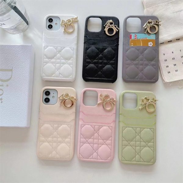 LADY DIOR風 IPhone ケース ディオール iphone15/15plus ケース カード 収納 iphoneケース ハイブランド 女子 iphone14/13 ケース 可愛い iphone12/11 カバー おすすめ