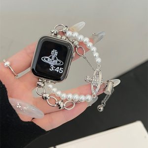 apple watch バンド ヴィヴィアン アップル ウォッチ バンド ブランド パール apple watch ブレスレット アップル ウォッチ バンド 可愛い レディース 