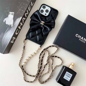 Alternative view of シャネル iphone17/16 ケース ショルダー chanel アイフォン17pro ケース 斜めがけ スマホ ショルダー ブランド レディース iphone15/15pro ケース リボン 付き かわいい