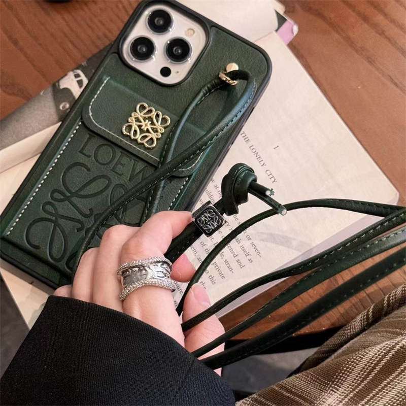 ロエベ iphone17/16 ケース loewe iphoneケース ショルダー iphone15/14proケース カード収納 スマホ ショルダー ブランド レディース iphone13 ケース ハイ ブランド