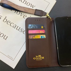 コーチ iphone17/17pro ケース 手帳 型 coach スマホケース iphone16/15pro ケース ブランド 手帳 型 iphoneカバー 手帳型 カード収納 iphone14/13ケース かわいい ストラップ 付き