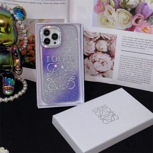 Alternative view of iphone16 ケース ロエベ iphone ケース ハイ ブランド iphone16pro ケース キラキラ loewe iphone15/15pro ケース iphone14/13/12 ケース 可愛い ブランド レディース