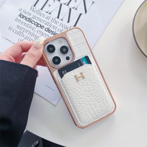 iphone17pro ケース ハイ ブランド iphone16 ケース エルメス 風 カード収納 iphoneケース iphone15/14/13 ケース ブランド 人気 iphoneケース クロコダイル 型押し