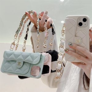 シャネル アイフォンエアー/17プロ ケース chanel iphoneケース チェーン 付き iphone16/16plus ケース 人気 女子 ブランド iphone15/14ケース ハイブランド iphone13promax ケース カード収納 かわいい