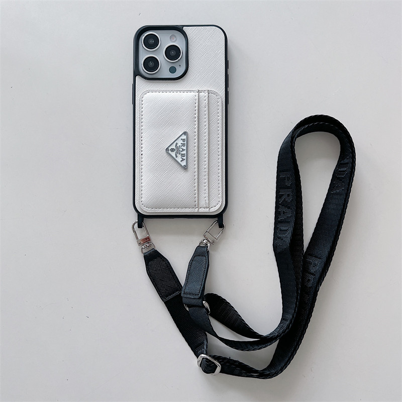 プラダ iphone17 ケース ショルダー prada アイ フォン16pro ケース スマホ ショルダー ブランド メンズ iphone15/14/13ケース 背面 収納 iphoneケース ペア カップル おすすめ