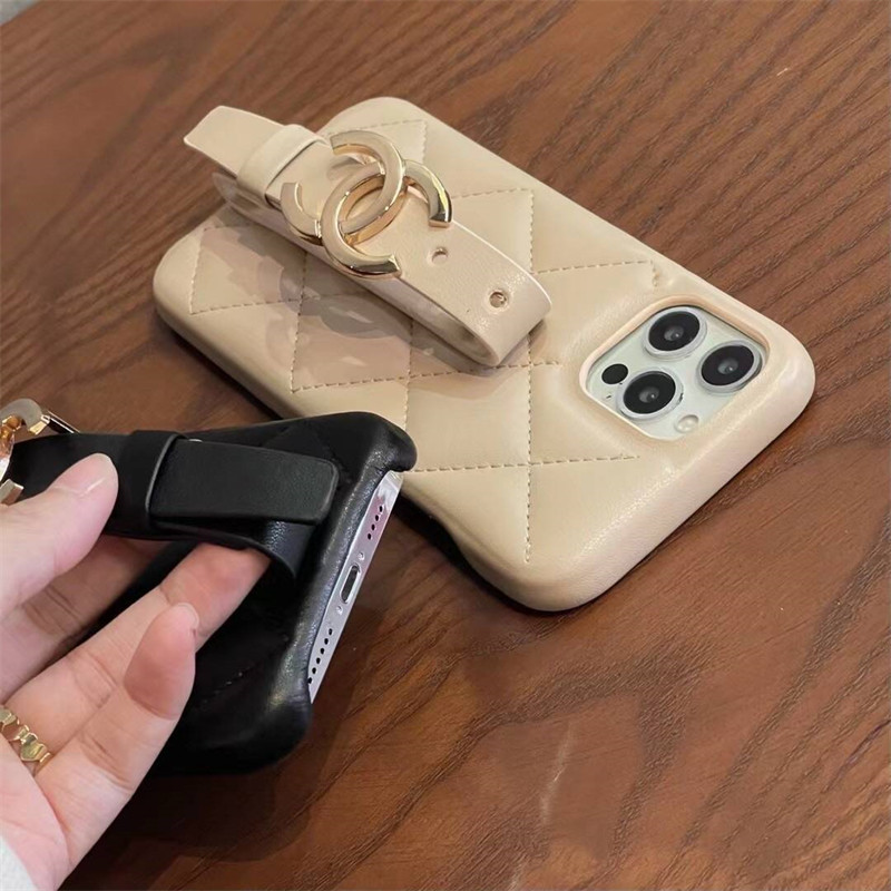 シャネル アイフォン ケース ベルト 付き chanel スマホケース iphone17 iphone17pro ケース ハイブランド iphone16/15/14 ケース ブランド 可愛い レザー
