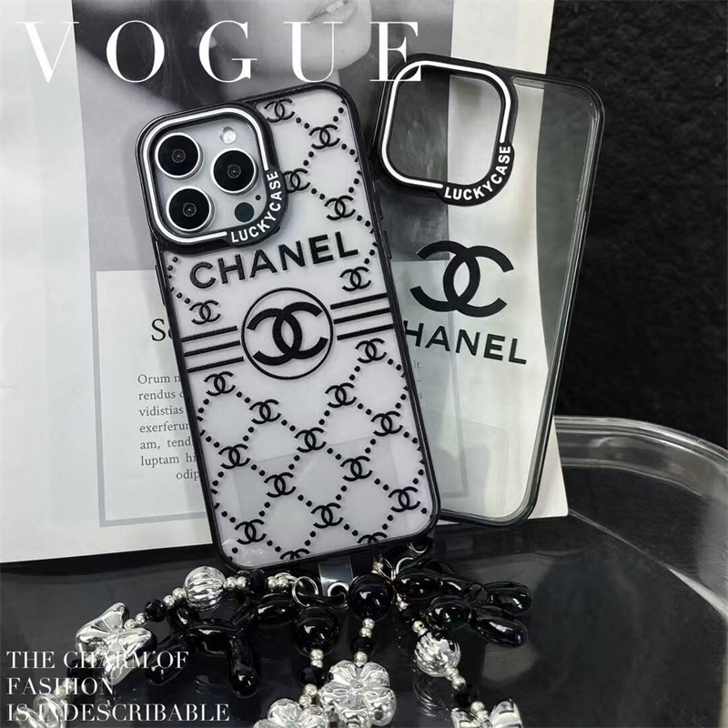 シャネル iphone ケース クリア chanel iphone17/16 ケース ストラップ 付き iphone17 プロ ケース ハイ ブランド iphone15/14ケース 透明 おしゃれ iphone13ケース クリア ブランド
