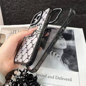シャネル iphone ケース クリア chanel iphone17/16 ケース ストラップ 付き iphone17 プロ ケース ハイ ブランド iphone15/14ケース 透明 おしゃれ iphone13ケース クリア ブランド