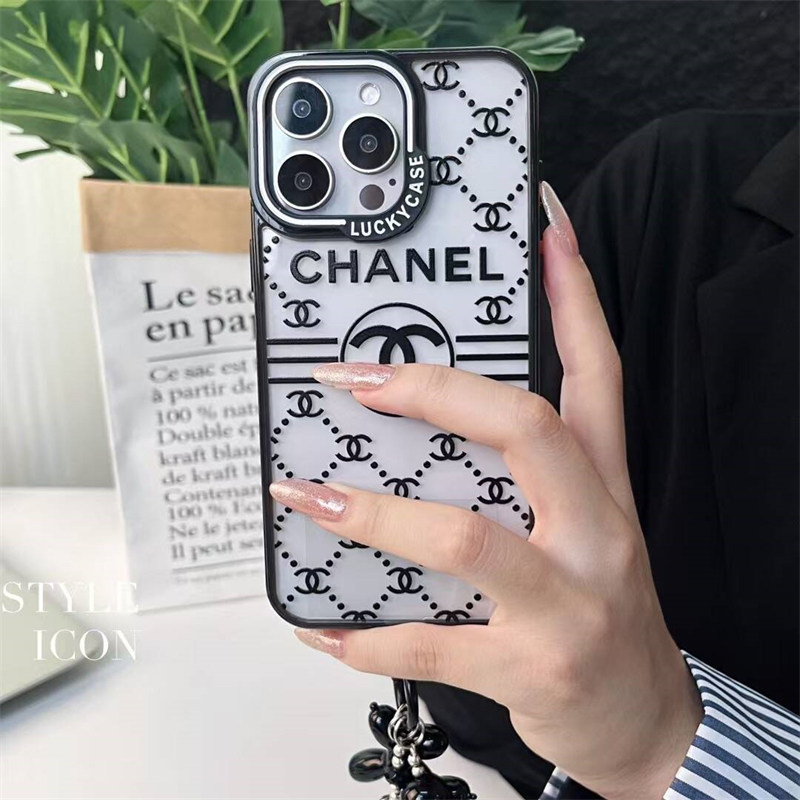 シャネル iphone ケース クリア chanel iphone17/16 ケース ストラップ 付き iphone17 プロ ケース ハイ ブランド iphone15/14ケース 透明 おしゃれ iphone13ケース クリア ブランド