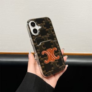 Alternative view of iphone16 ケース セリーヌ celine アイフォン16プロケース iphone15/14proケース カード収納 iphone13ケース ブランド レディース スマホケース ハイ ブランド パロディ