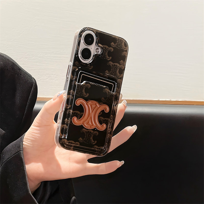 iphone16 ケース セリーヌ celine アイフォン16プロケース iphone15/14proケース カード収納 iphone13ケース ブランド レディース スマホケース ハイ ブランド パロディ