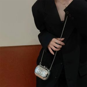 シャネル リップ ケース ショルダー パーティー バッグ ブランド リップ ケース ミラー 付き ショルダー ミニ バッグ レディース chanel 小物