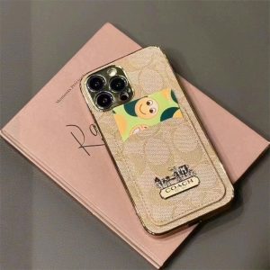 coach スマホケース カード入れ iphone17/17pro ケース コーチ iphone16/16promax ケース カード 収納 ブランド iphone15/14/13 ケース ブランド 人気 iphone ケース かわいい