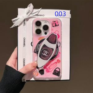 シャネル iphone16/16pro ケース グリップ 付き chanel スマホケース ピンク iphone15/15pro max ケース 人気 女子 iphone14/13 ケース ブランド 可愛い スマホケース デコ