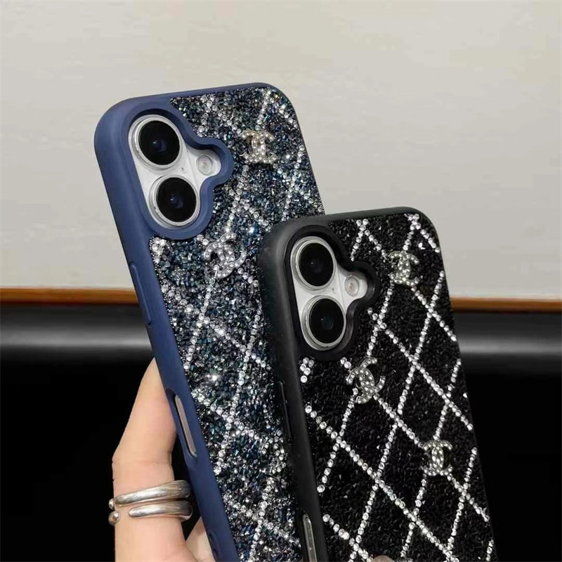 シャネル キラキラロゴ Phoneケース＆Airpodsケース ブルー ブルー（青）系 CHANEL(シャネル) iPhone・スマホケース