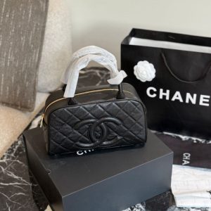シャネル ハンドバッグ キャビア スキン chanel トート バッグ 黒 女性 バッグ 人気 40 代 ハイ ブランド バッグ ブランド レディース カバン 人気