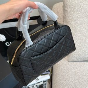 シャネル ハンドバッグ キャビア スキン chanel トート バッグ 黒 女性 バッグ 人気 40 代 ハイ ブランド バッグ ブランド レディース カバン 人気