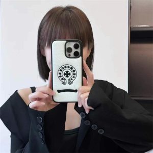Alternative view of クロム ハーツ iphone16/16pro ケース iphone15/15pro ケース かっこいい iphone14/13pro max ケース ハイ ブランド メンズ スマホケース お 揃い iphone ケース 人気 ブランド