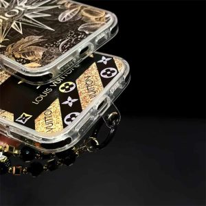 ルイヴィトン iphone17pro/17 ケース dior ビーズチェーン付き ヴィトン風 iphone16/15 ケース 韓国 ブランド iphone14pro ケース 頑丈 かわいい 携帯 ケース おしゃれ