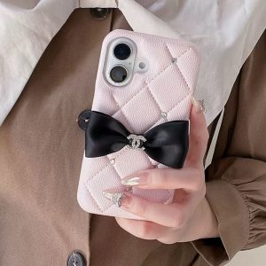 シャネル iphone ケース リボン 付き iphone17/17pro ケース 人気 女子 スマホ ケース デコ iphone16/16pro ケース 可愛い ブランド iphone15/14 ケース ハイ ブランド