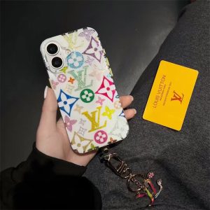 ルイヴィトン iphone17pro/17promax ケース magsafe チェーン カラフル スマホケース ハイ ブランド iphone16/16pro ケース 人気 女子 iphone15/14 ケース 海外 人気