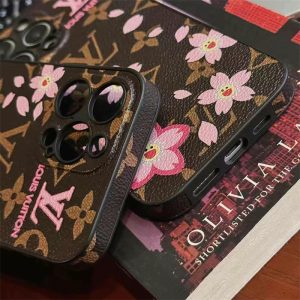 ルイ ヴィトン スマホケース ブランド iphone16/16promaxケース ハイ ブランド vuitton 携帯カバー 桜 iphone15/14pro ケース ブランド 可愛い iphone ケース