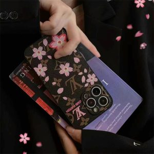 ルイ ヴィトン スマホケース ブランド iphone16/16promaxケース ハイ ブランド vuitton 携帯カバー 桜 iphone15/14pro ケース ブランド 可愛い iphone ケース