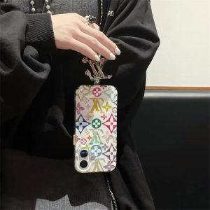 ルイヴィトン iphone17pro/17promax ケース magsafe チェーン カラフル スマホケース ハイ ブランド iphone16/16pro ケース 人気 女子 iphone15/14 ケース 海外 人気