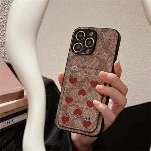 コーチ iphone17ケース coach iphone16e ケース スマホケース ブランド お 揃い カップル iphone15/14 ケース ハート柄 iphone ケース カード 収納 ハイ ブランド 人気 男女