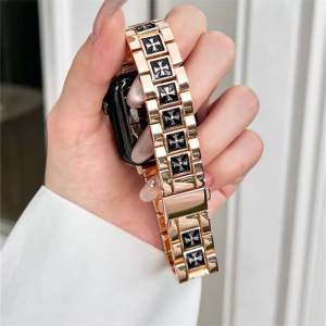 apple watch バンド 夏 クロムハーツ アップル ウォッチse2バンド ハイブランド メンズ apple watch ベルト ステンレス iwatch S10/9 バンド 紳士 アップル ウォッチ ブレスレット 格好いい 蒸しない