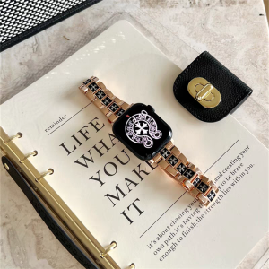 apple watch バンド 夏 クロムハーツ アップル ウォッチse2バンド ハイブランド メンズ apple watch ベルト ステンレス iwatch S10/9 バンド 紳士 アップル ウォッチ ブレスレット 格好いい 蒸しない