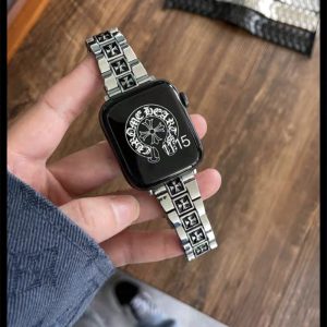 Alternative view of apple watch バンド 夏 クロムハーツ アップル ウォッチse2バンド ハイブランド メンズ apple watch ベルト ステンレス iwatch S10/9 バンド 紳士 アップル ウォッチ ブレスレット 格好いい 蒸しない