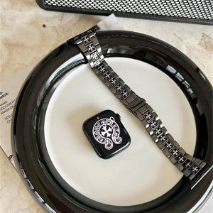 apple watch バンド 夏 クロムハーツ アップル ウォッチse2バンド ハイブランド メンズ apple watch ベルト ステンレス iwatch S10/9 バンド 紳士 アップル ウォッチ ブレスレット 格好いい 蒸しない