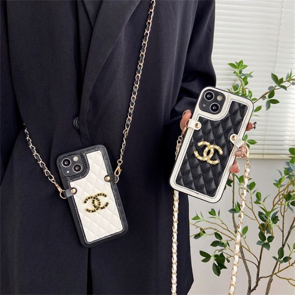 シャネル スマホケース chanel ショルダー iPhone16/16proケース iphone15/14/13proケース ショルダー ブランド iphone12/12promax ケース レディース ハイブランド 携帯ケース チェーン付き かわいい