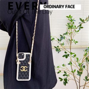 Alternative view of シャネル スマホケース chanel ショルダー iPhone17/17proケース iphone16/15/14proケース ショルダー ブランド iphone13/13promax ケース レディース ハイブランド 携帯ケース チェーン付き かわいい