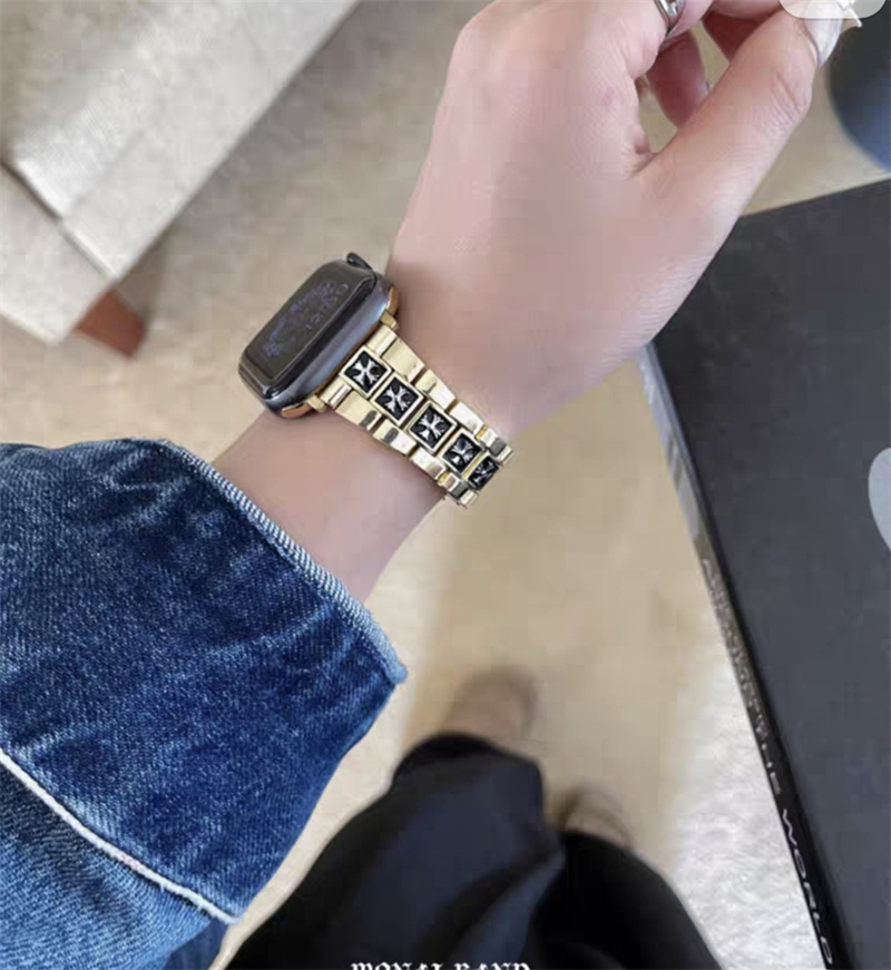 apple watch バンド 夏 クロムハーツ アップル ウォッチse2バンド ハイブランド メンズ apple watch ベルト ステンレス iwatch S10/9 バンド 紳士 アップル ウォッチ ブレスレット 格好いい 蒸しない