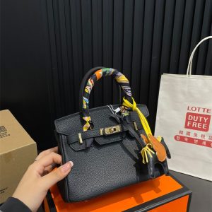 エルメス ケリー ショルダーバッグ 牛革 レディース HERMES バッグ パロディ風 Kelly ポシェット トップレイヤ 2wayトートバッグ 斜めがけ スカーフ付き ハイブランドバッグ
