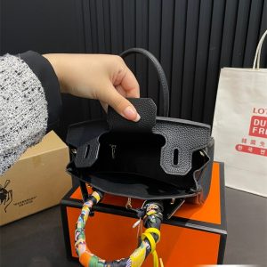 エルメス ケリー ショルダーバッグ 牛革 レディース HERMES バッグ パロディ風 Kelly ポシェット トップレイヤ 2wayトートバッグ 斜めがけ スカーフ付き ハイブランドバッグ