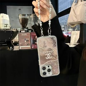 Alternative view of シャネル iphone ケース パールストラップ 人気ブランド シャネル携帯ケース ビーズバンド chanel iphone16 ケース iphone16 プロ ケース ハイ ブランド iphone15/14ケース おしゃれ iphone13ケース ブランド 人気