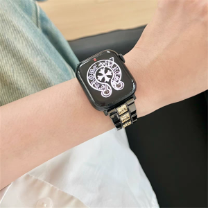 apple watch バンド 夏 クロムハーツ アップル ウォッチse2バンド ハイブランド メンズ apple watch ベルト ステンレス iwatch S10/9 バンド 紳士 アップル ウォッチ ブレスレット 格好いい 蒸しない