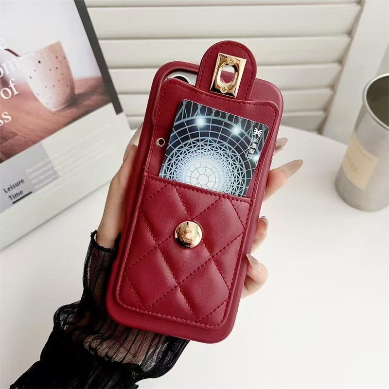 iphone17air/16plus ケース ショルダー ブランド chanel パロディ iphone17/16 ケース iphone15/15plus ケース レザー ブランド マトラッセ iphone14/13 ケース スマホケース 背面収納 iphone ケース 肩掛け ブランド