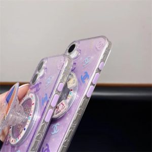 iphone17/17proケース chanelパロディ グリップ 付き iphone16プロマックス ケース スマホケース 可愛い ブランド magsafe ケース かわいい iphone ケース ラメ グリッター