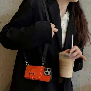 エルメス 風 iphone16E/17 ケース スマホ ケース カード 収納 iphone17pro/16pro ケース ショルダー ハイブランド iphone15/15plus ケース レザー ブランド iphone16 プロ マックス ケース ブランド