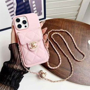 iphone17air/16plus ケース ショルダー ブランド chanel パロディ iphone17/16 ケース iphone15/15plus ケース レザー ブランド マトラッセ iphone14/13 ケース スマホケース 背面収納 iphone ケース 肩掛け ブランド