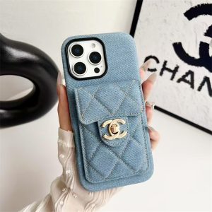 シャネル iphone17/17pro ケース デニム iphone16/16plus ケース 背面 ポケット ブランド chanel パロディ iphone15/14/13 ケース アイ フォン ケース 布
