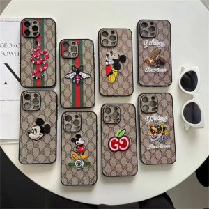 iphone17/16 ケース グッチ iphone17pro ケース ミッキー iphone17promax/16pro ケース gg キャンバス iphone15/14/13 ケース ブランド 可愛い スマホケース お 揃い ブランド gucci 蜂