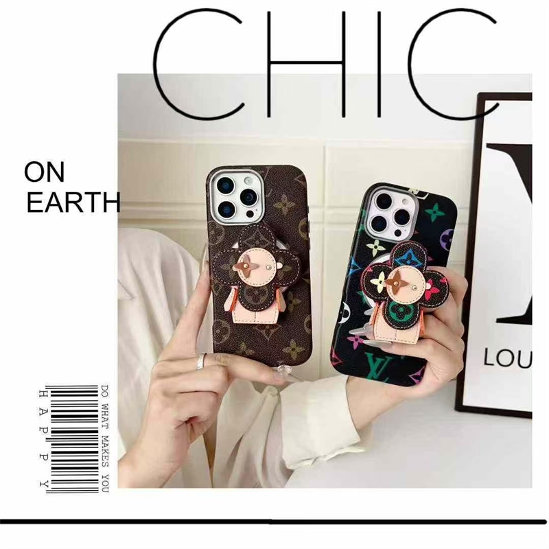 iphone17 ショルダー ケース ハイブランド ルイヴィトン iphone16 ケース iphone17pro/16pro ケース magsafe 対応 ヴィヴィエンヌ グリップ 付き スマホショルダー ハイブランド