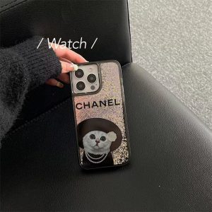 Alternative view of chanel スマホケース コピー シャネル iphoneケース 17pro iphone16/16pro ケース ラメ グリッター iphone15/14ケース 人気 女子 iphoneケース キラキラ 透明