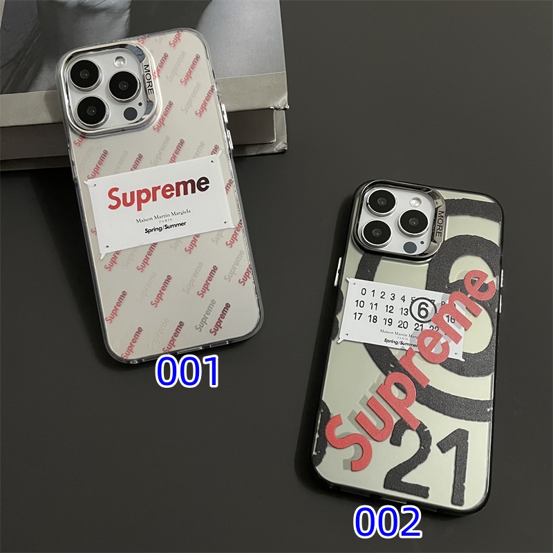 シュプリーム マルジェラ コラボ iphone17 ケース supreme iphone ケース iphone17pro ケース ハイ ブランド iphone16/15pro ケース ストリート ブランド